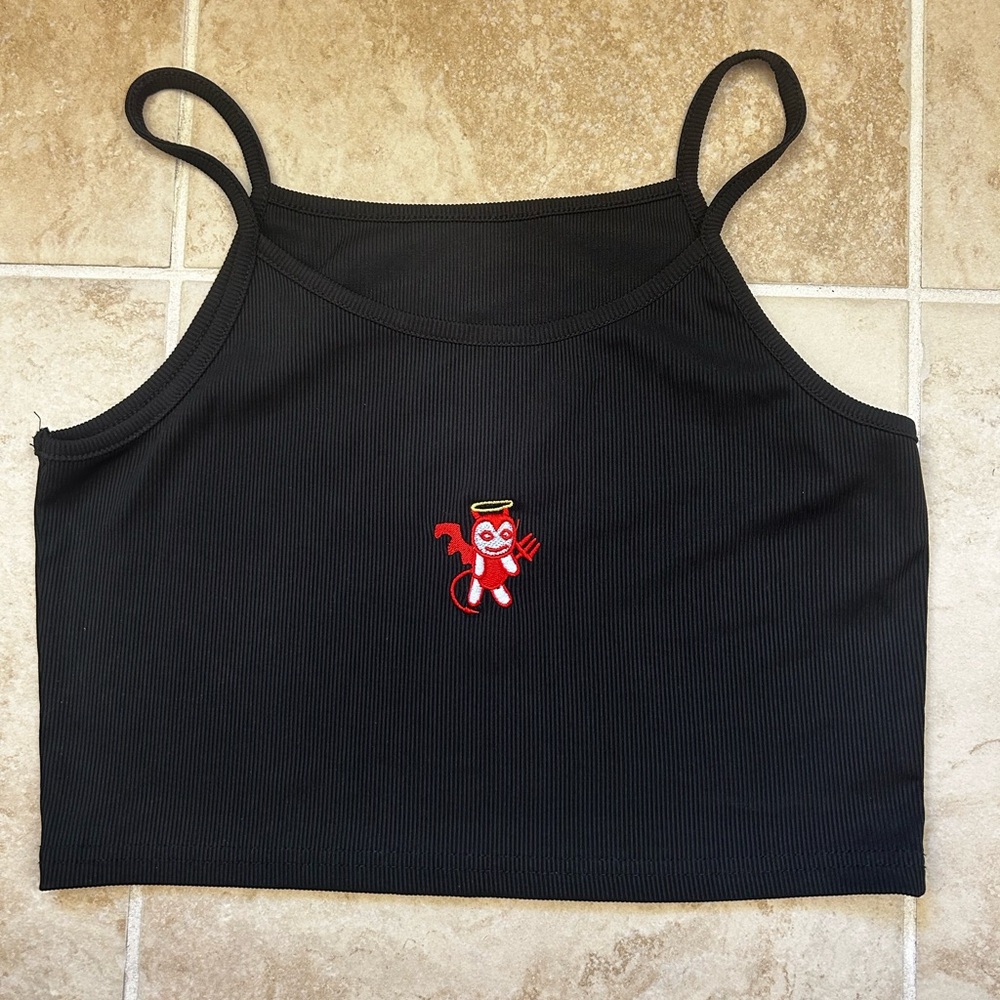 Black Polyester Top SHEIN